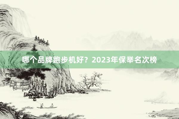 哪个品牌跑步机好？2023年保举名次榜