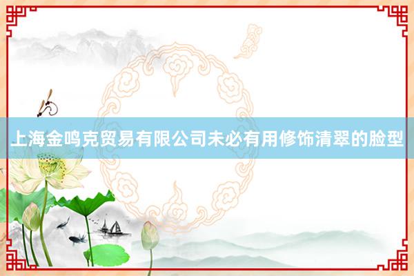 上海金鸣克贸易有限公司未必有用修饰清翠的脸型